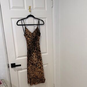 Leopard Print Slip Dress